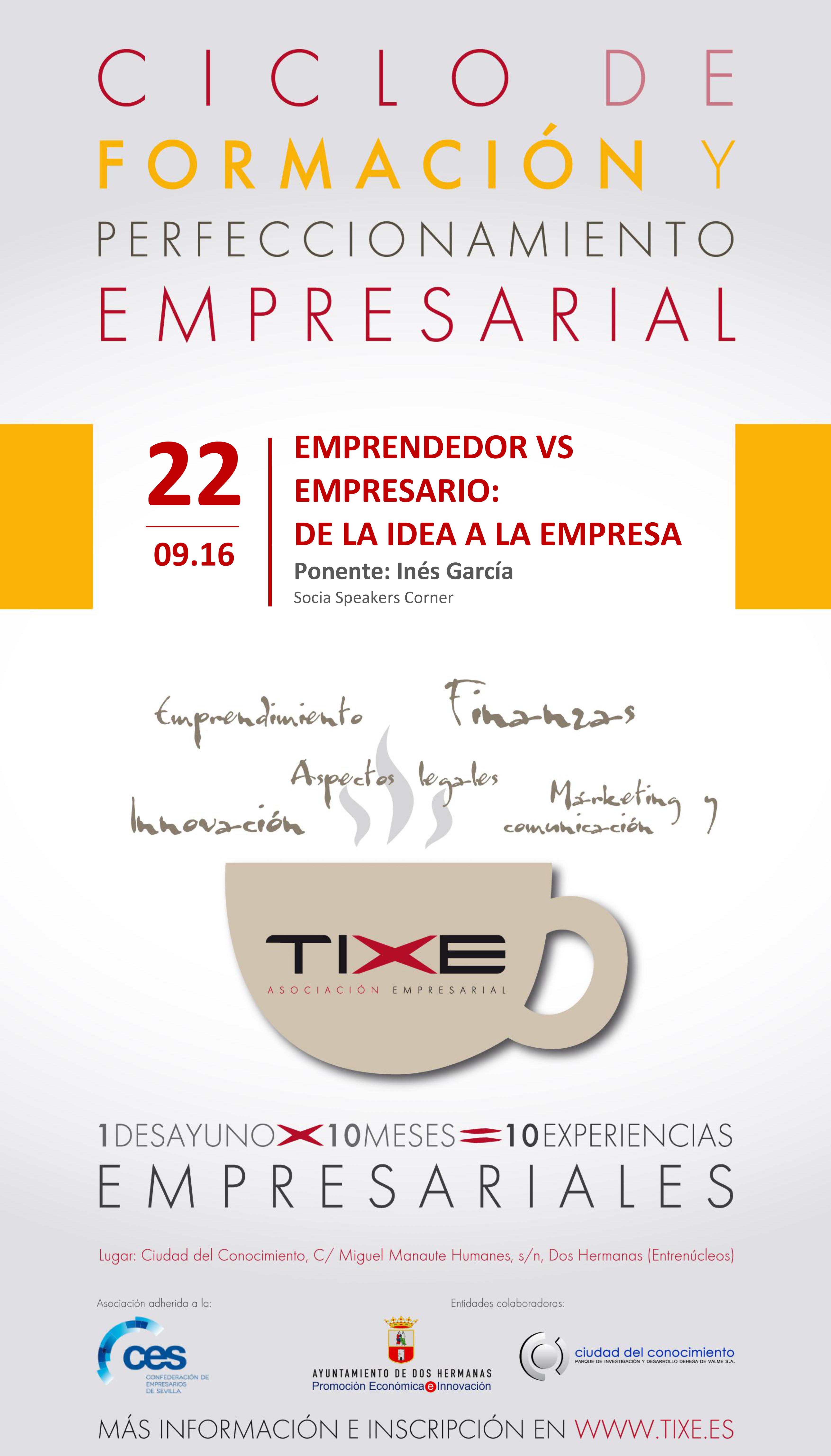 Desayuno Septiembre 2016 "Emprendedor Vs Empresario: de la Idea a la Empresa"