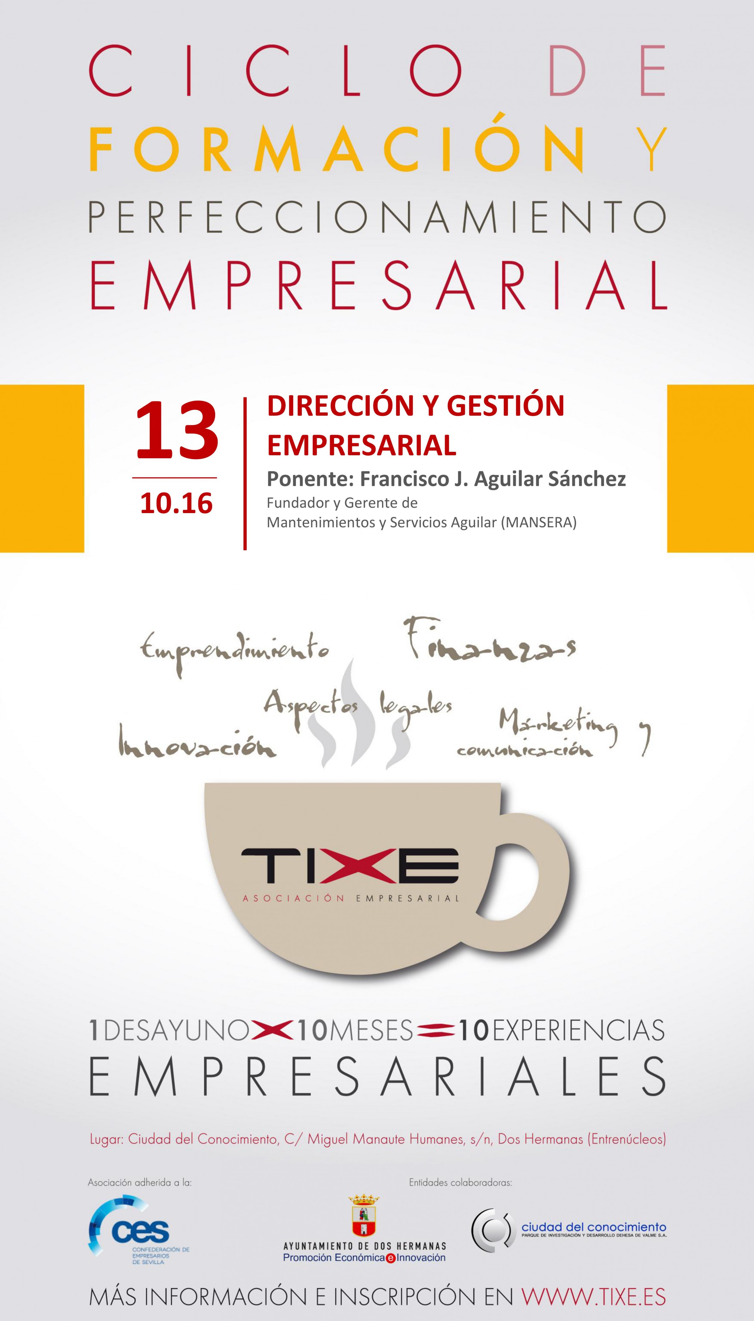 II Edición "Ciclo de Formación y Perfeccionamiento Empresarial". Desayuno de Octubre 2016